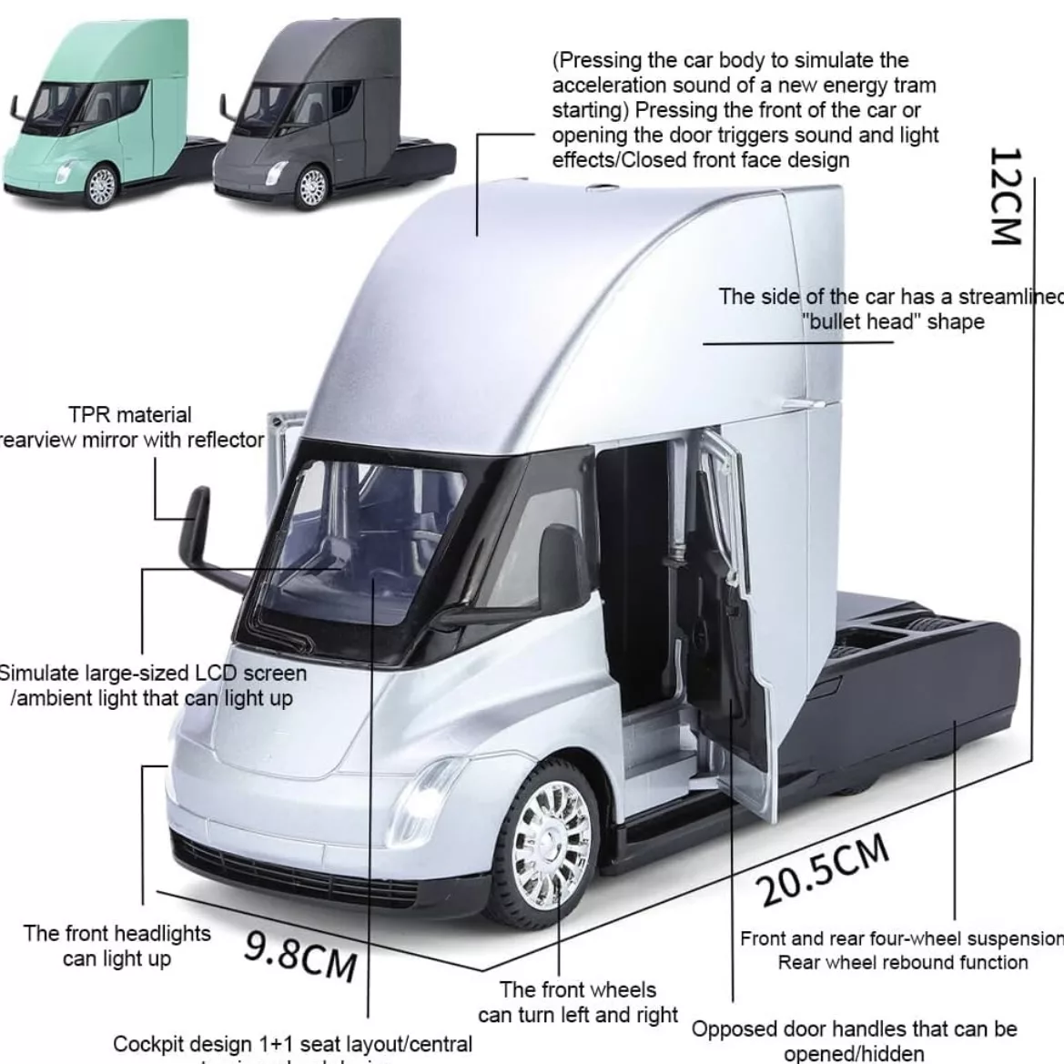 ماکت ماشین مدل کشنده دو محور تسلا