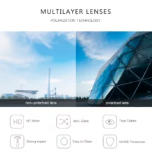 فریم عینک طبی مدل CG7704C690-P265 Polarized Double Switch به همراه کاور آفتابی