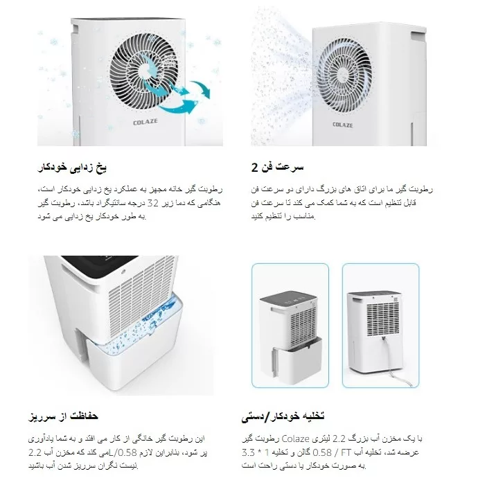 دستگاه رطوبت گیر کولیز مدل PD12R-02AE