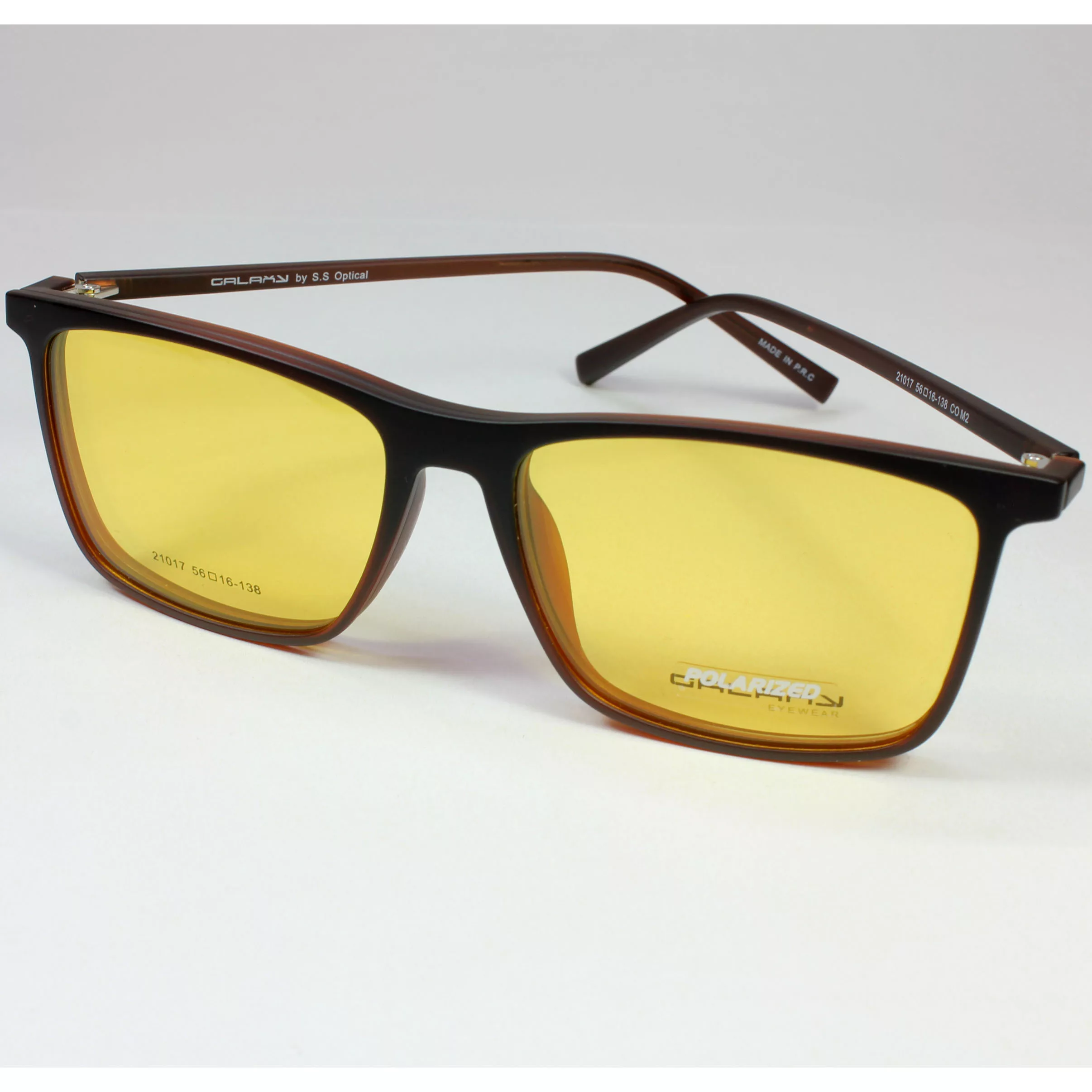 فریم عینک طبی گلکسی مدل 21017 به همراه کاور آفتابی بسته 2 عددی