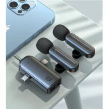 میکروفن بی سیم مدل SX26 با درگاهای اتصال Type-c و lightening و جک 3.5 میلیمتری