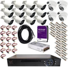 پک سیستم امنیتی دوربین مداربسته رایمون مدل 5 مگاپیکسل کد RP-5M-HI2T16C-01