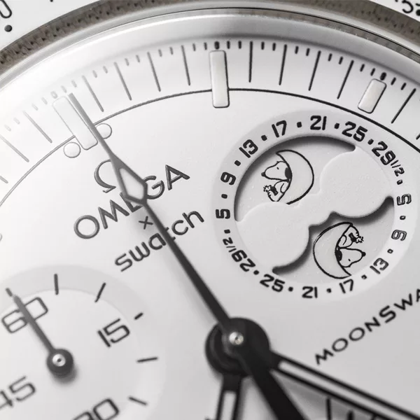 ساعت مچی عقربهای مکانیکی مدل Omega x Swatch Mission To Moonphase Snoopy