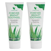 خمير دندان فوراور لیوینگ پروداکتس مدل آلوئه ورا و بره موم وزن 130 گرم مجموعه دو عددی