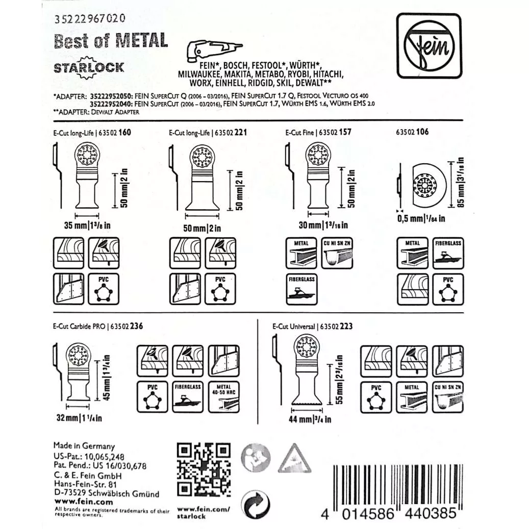 مجموعه 6 عددی تیغه ابزار همه کاره فاین مدل 35222967020