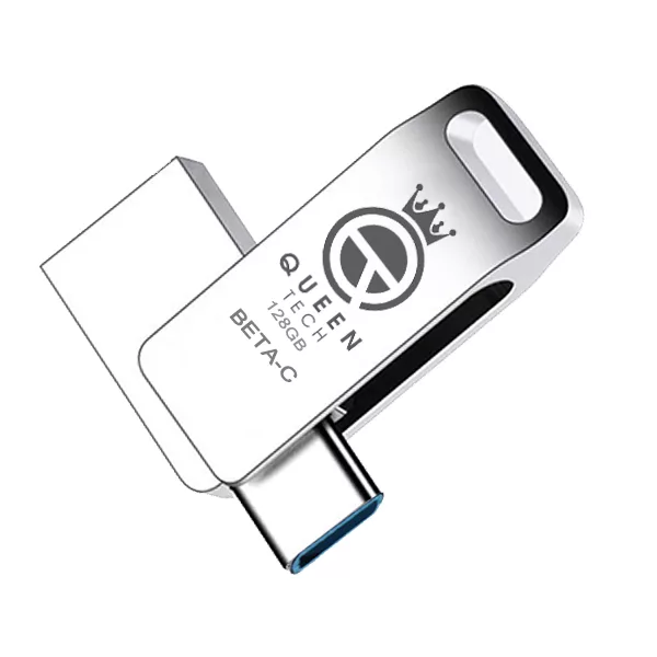 فلش مموری کوئین تک مدل DUAL DRIVE USB 3.0 TYPE CBETA-C ظرفیت 128گیگابایت