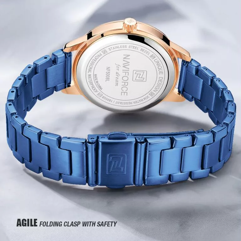 ساعت مچی عقربه ای زنانه نیوی فورس مدل NF5008L - SO-RZ