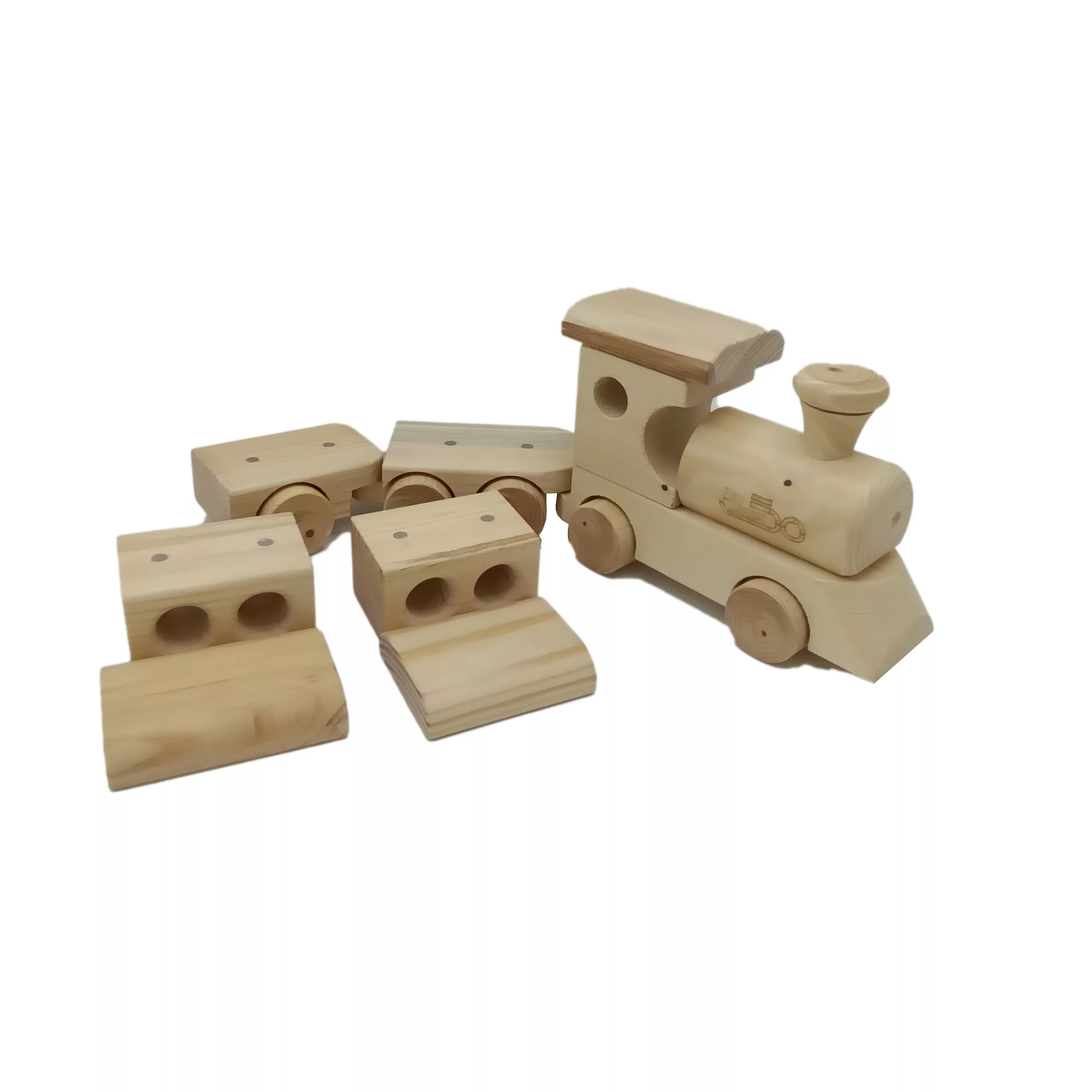 بازی فکری مدل قطار چوبی مغناطیسی