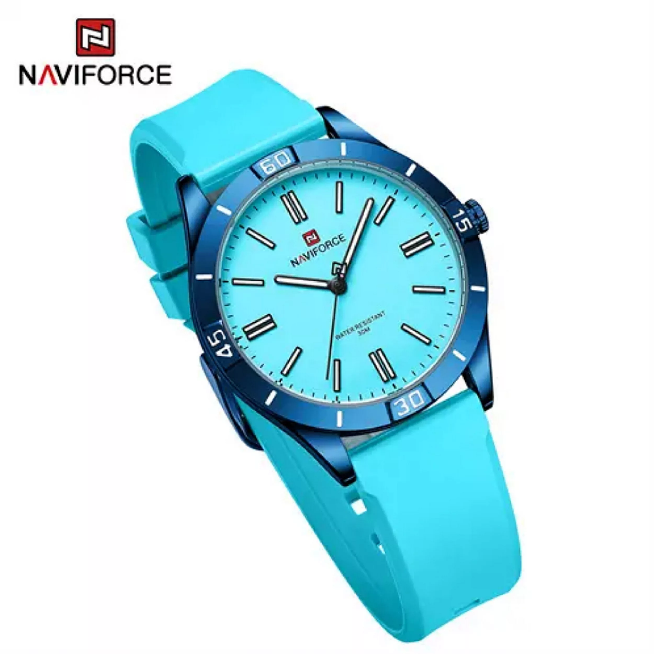 ساعت مچی عقربه ای زنانه نیوی فورس مدل اسپرت موتور ژاپن