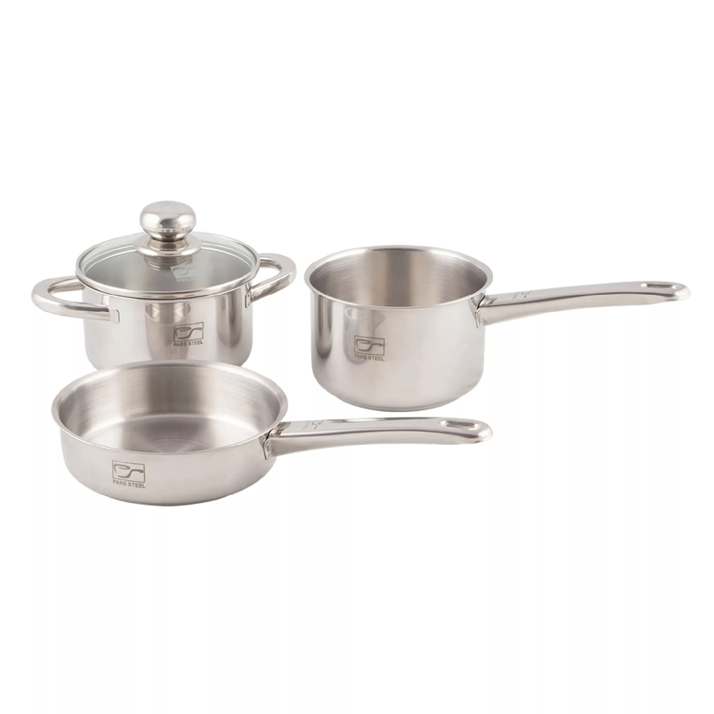 ست ظرف غذای کودک پارس استیل مدل Metal Handle
