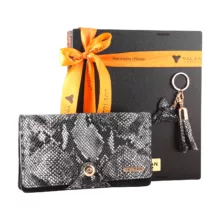 ست هدیه زنانه چرم یلسان مدل رادیس کد PRM-RTL-165-msk