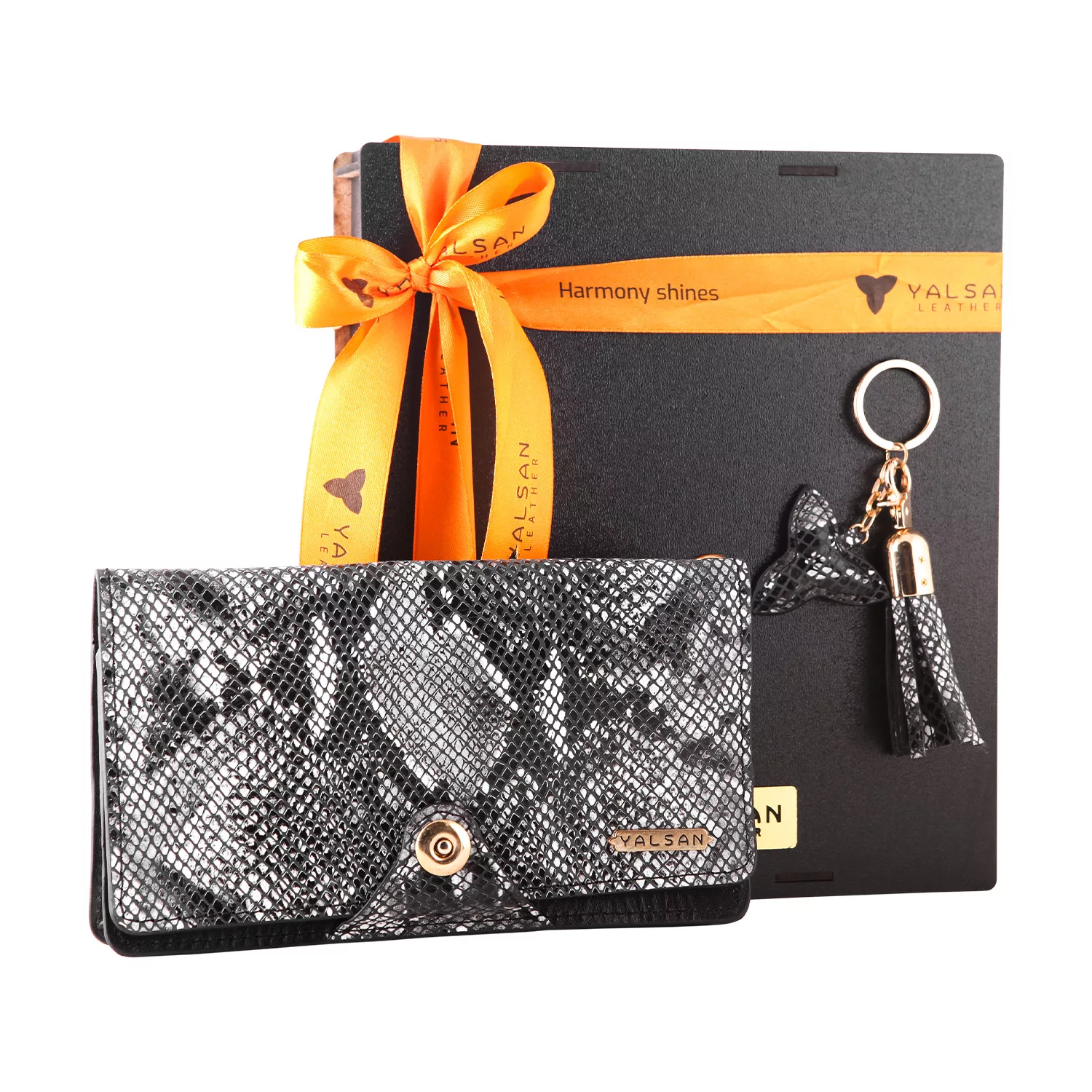 ست هدیه زنانه چرم یلسان مدل رادیس کد PRM-RTL-165-msk