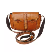 کیف دوشی دست دوز زنانه مدل چرمی کد 12