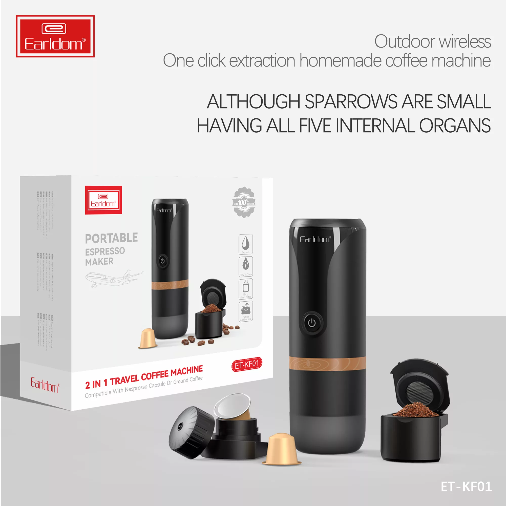 اسپرسوساز سفری ارلدام مدل 2IN1 TRAVEL