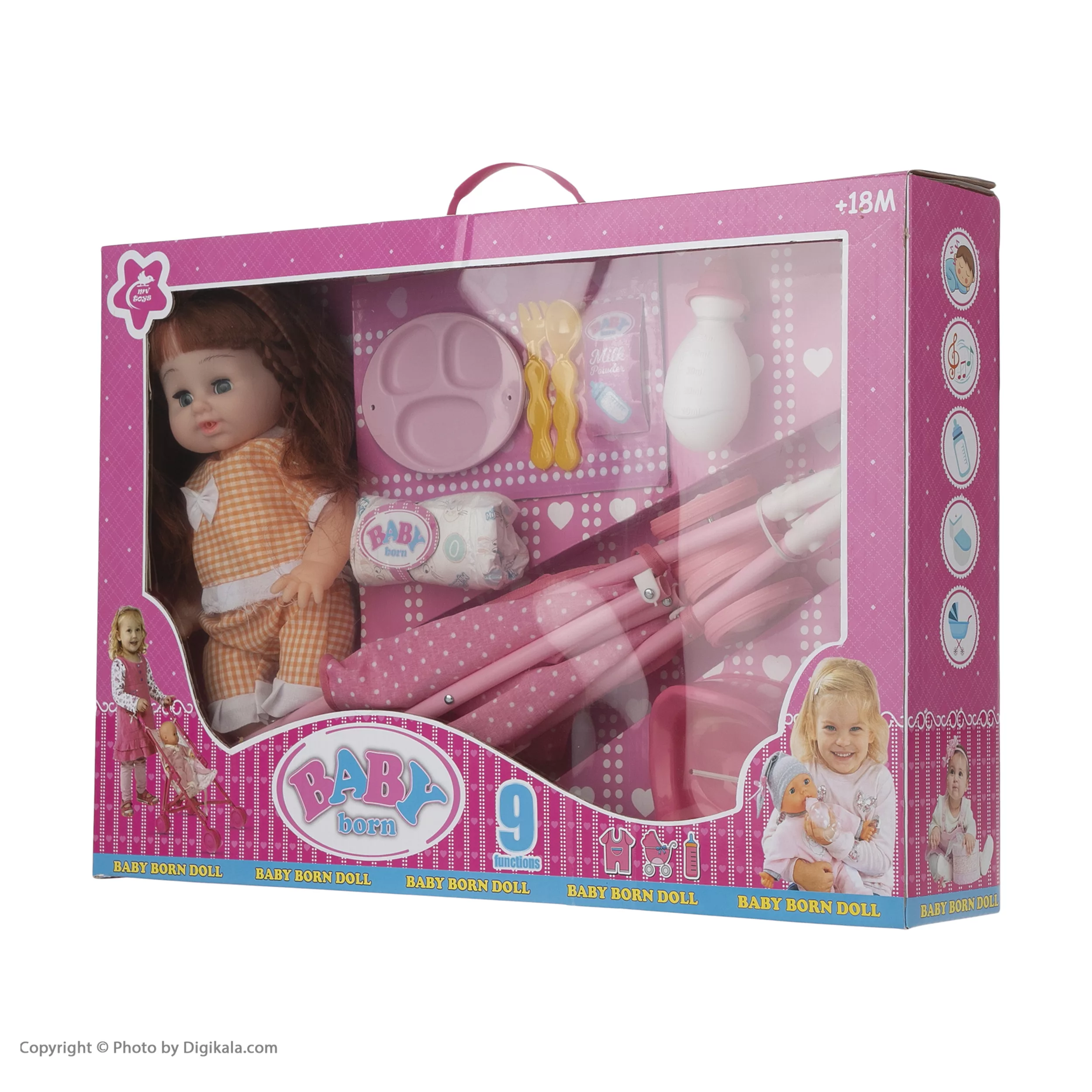 عروسک بیبی بورن طرح نوزاد مدل VSD20-1 ارتفاع 35 سانتی متر