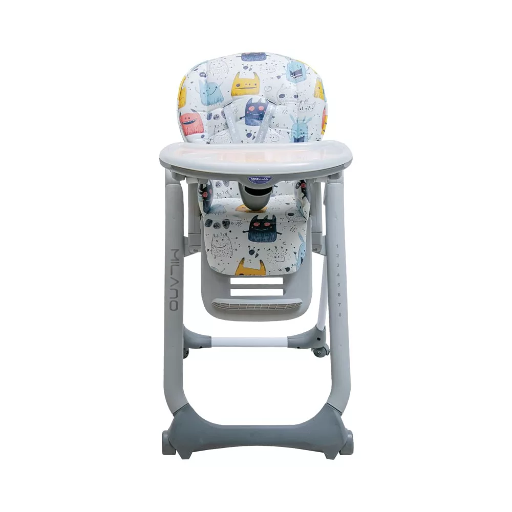 صندلی غذاخوری کودک دلیجان مدل میلانو طرح شیطونک