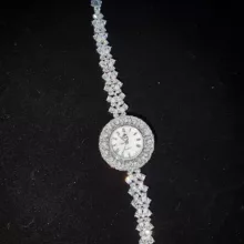 ساعت مچی عقربه ای نقره زنانه جی تی ای مدل نگین اشک