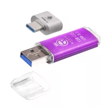 فلش مموری کوئین تک مدل QUICK USB3.1 ظرفیت 128 گیگابایت به همراه مبدل USB-C