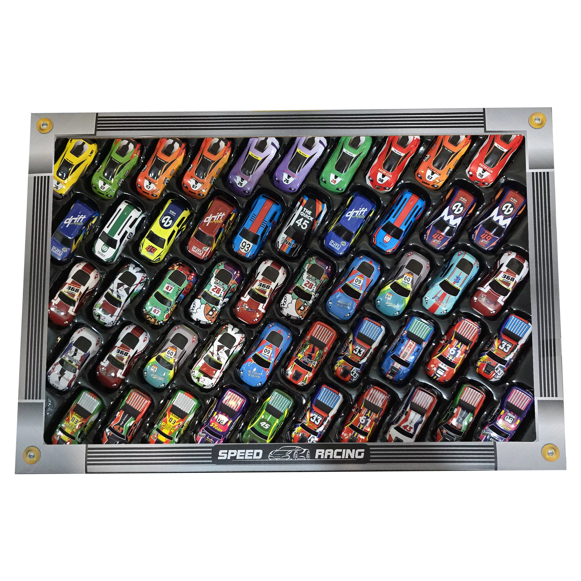 ست 50 تکه ماشین بازی مدل SPEED RACING کد 1-668