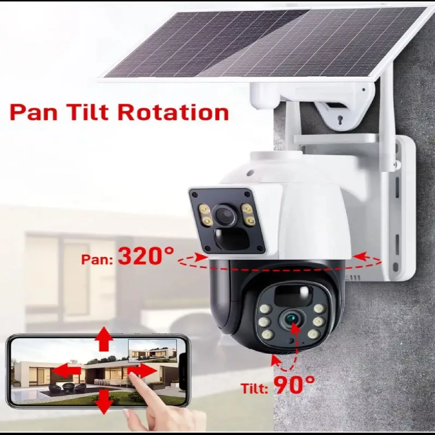 دوربین مداربسته تحت شبکه مدل سیم کارت خور کد v380 pro4g