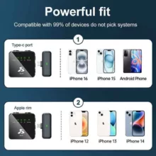ست میکروفن بی سیم مدل SX10 Dual با درگاه اتصال Type-c