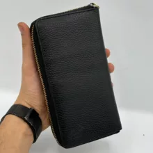 کیف پول چرم آسو مدل فلوتر دوزیپ