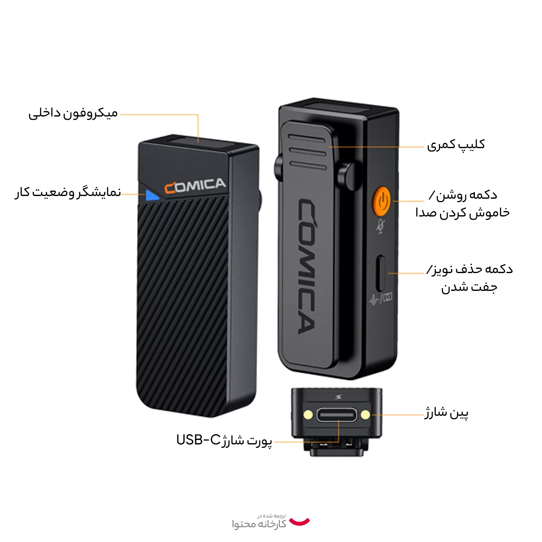 ست میکروفن بی سیم کامیکا مدل Vimo C2
