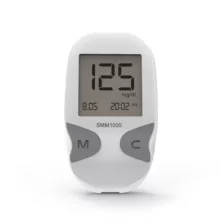 دستگاه تست قند خون دیابان مدل SMM1000 به همراه 4 بسته نوار 50 عددی و 2 بسته 100 عددی سوزن لنست گالا