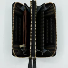 کیف پول چرم آسو مدل فلوتر دوزیپ