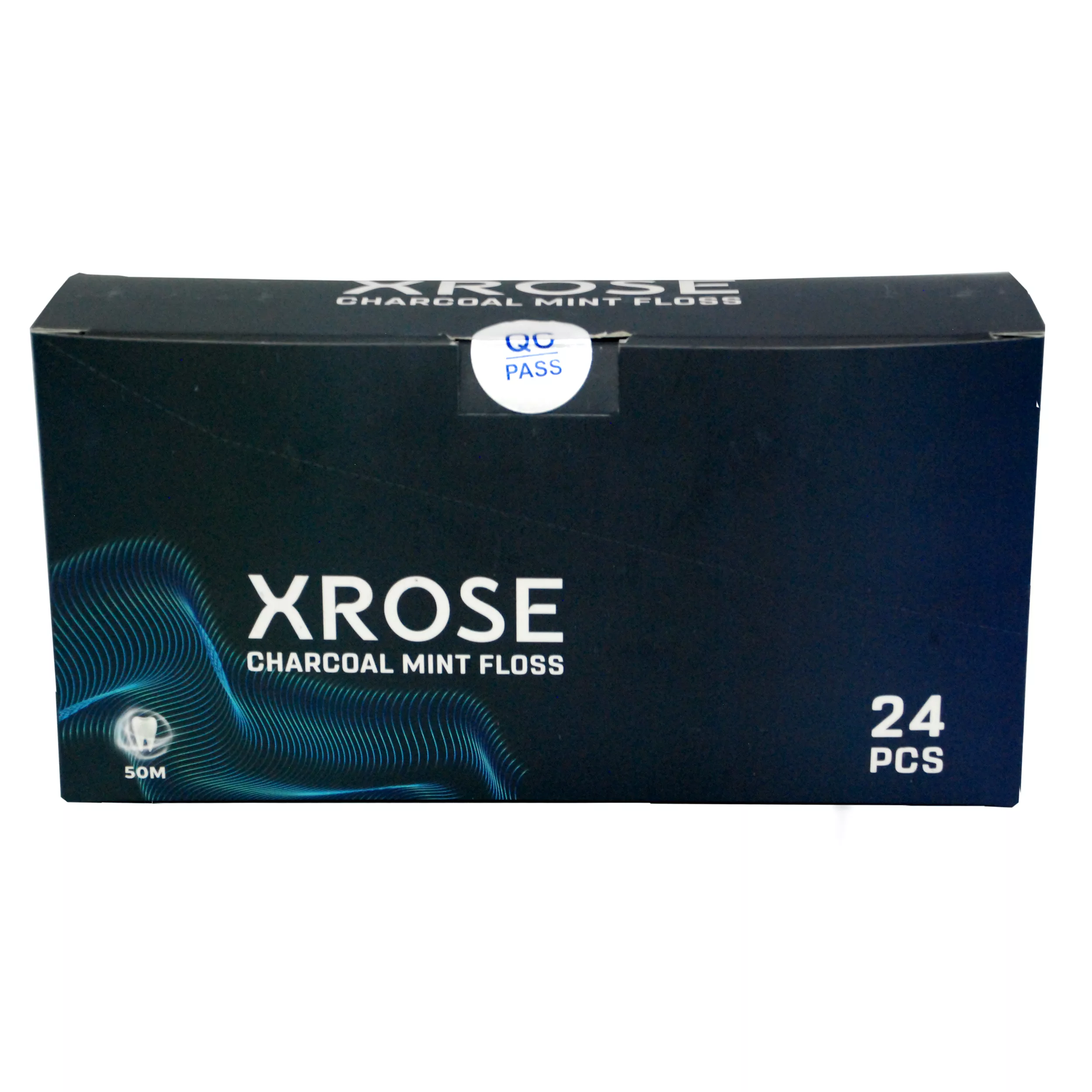 نخ دندان ایکس رز مدل Charcoal Mint Floss بسته 24 عددی