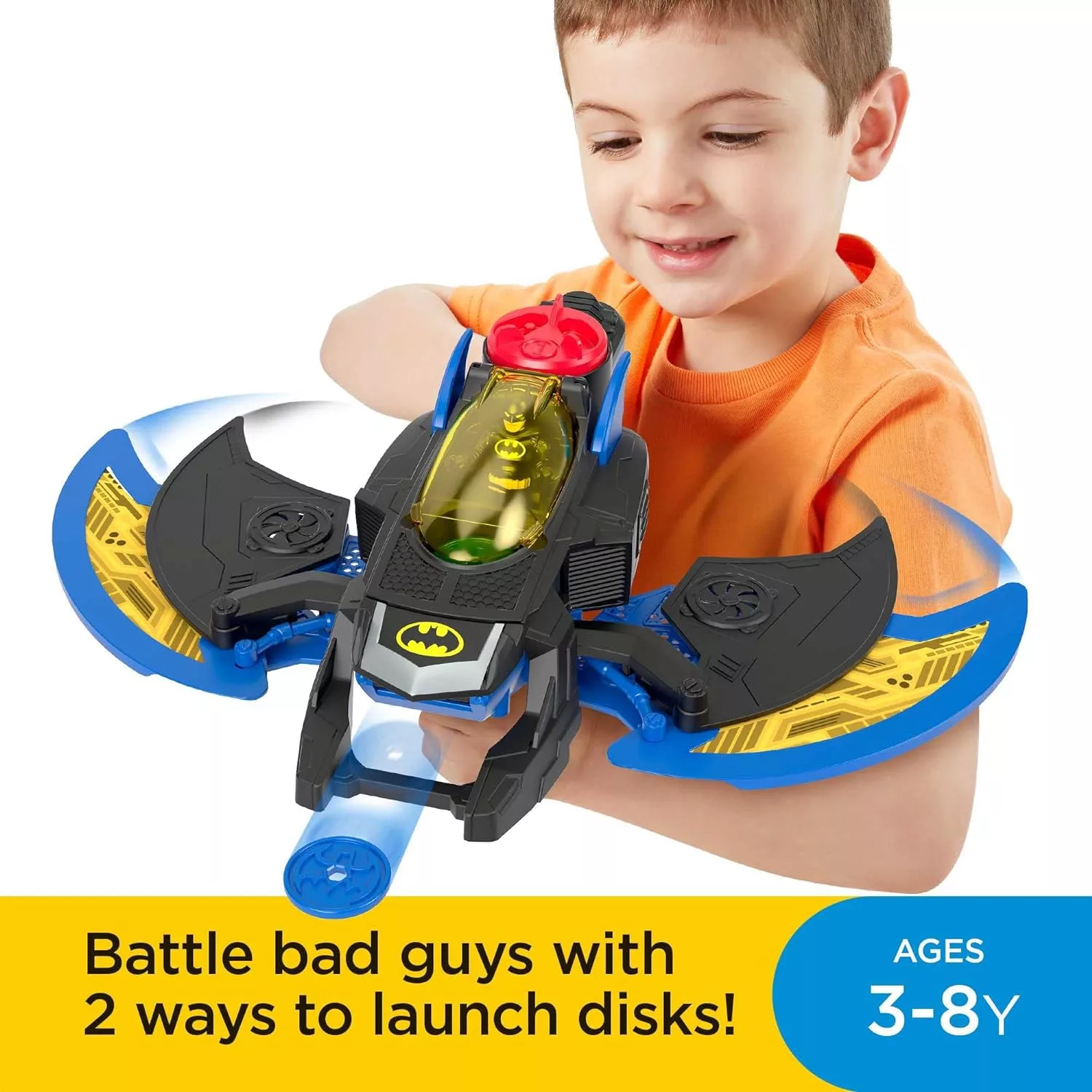 هواپیما بازی فیشر پرایس مدل Imaginext DC Super Friends Batwing کد GKJ22