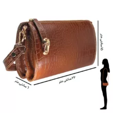 کیف رودوشی زنانه مدل چرم طبیعی کروکو