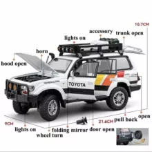 ماکت ماشین چه ژی مدل تویوتا لندکروزر Toyota Land Cruiser LC80 کد W100