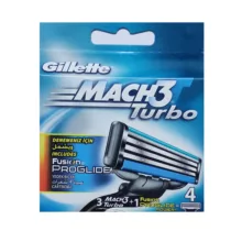 تیغ یدک ژیلت مدل Mach 3 Turbo بسته 3 عددی به همراه تیغ یدک مدل Fusion Proglide