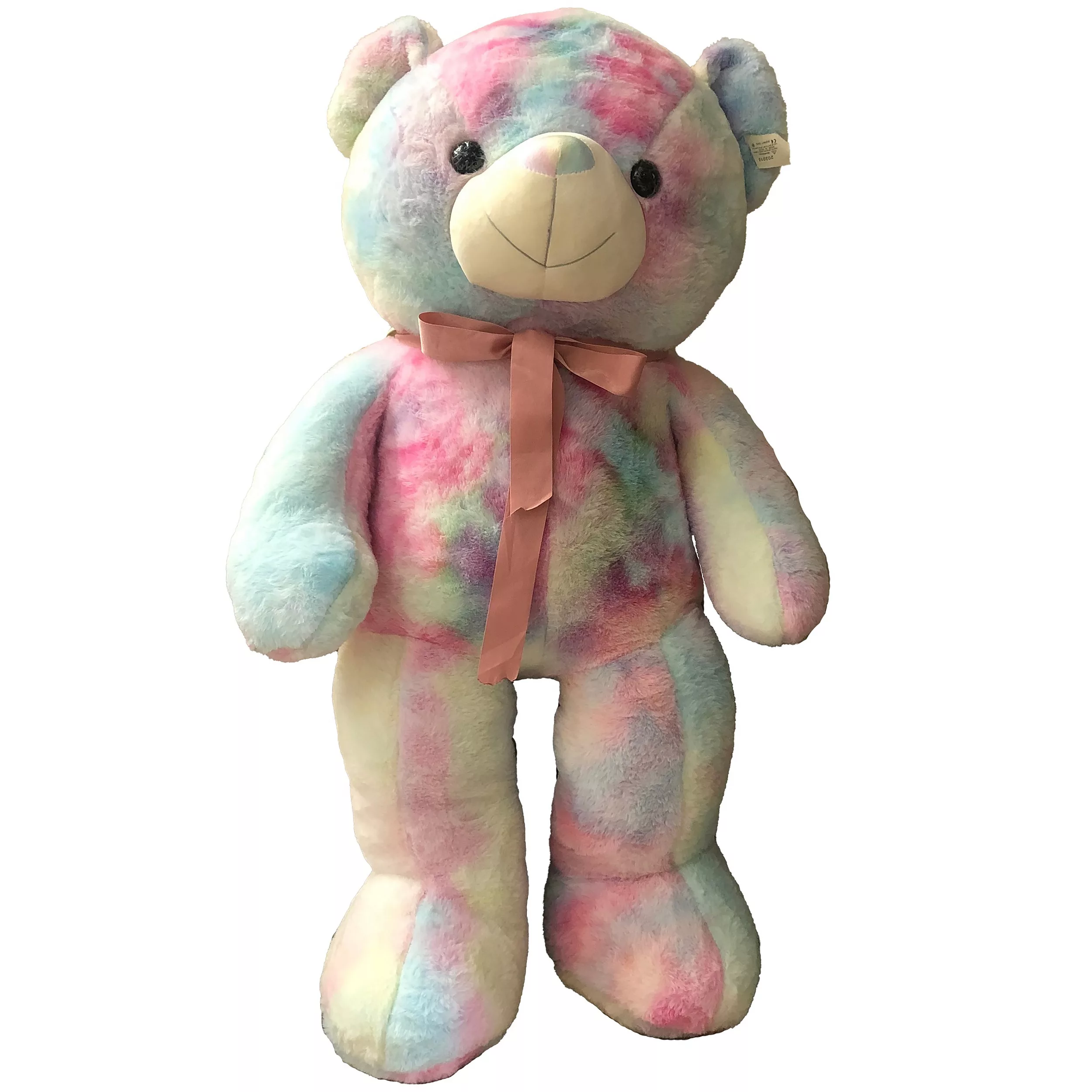 عروسک طرح خرس مدل رنگین کمان ارتفاع 125 سانتی متر