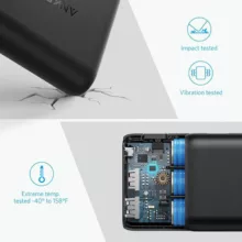 پاوربانک انکر مدل A1278 با ظرفیت 20000 میلی آمپر ساعت به همراه شارژر دیواری انکر A2021