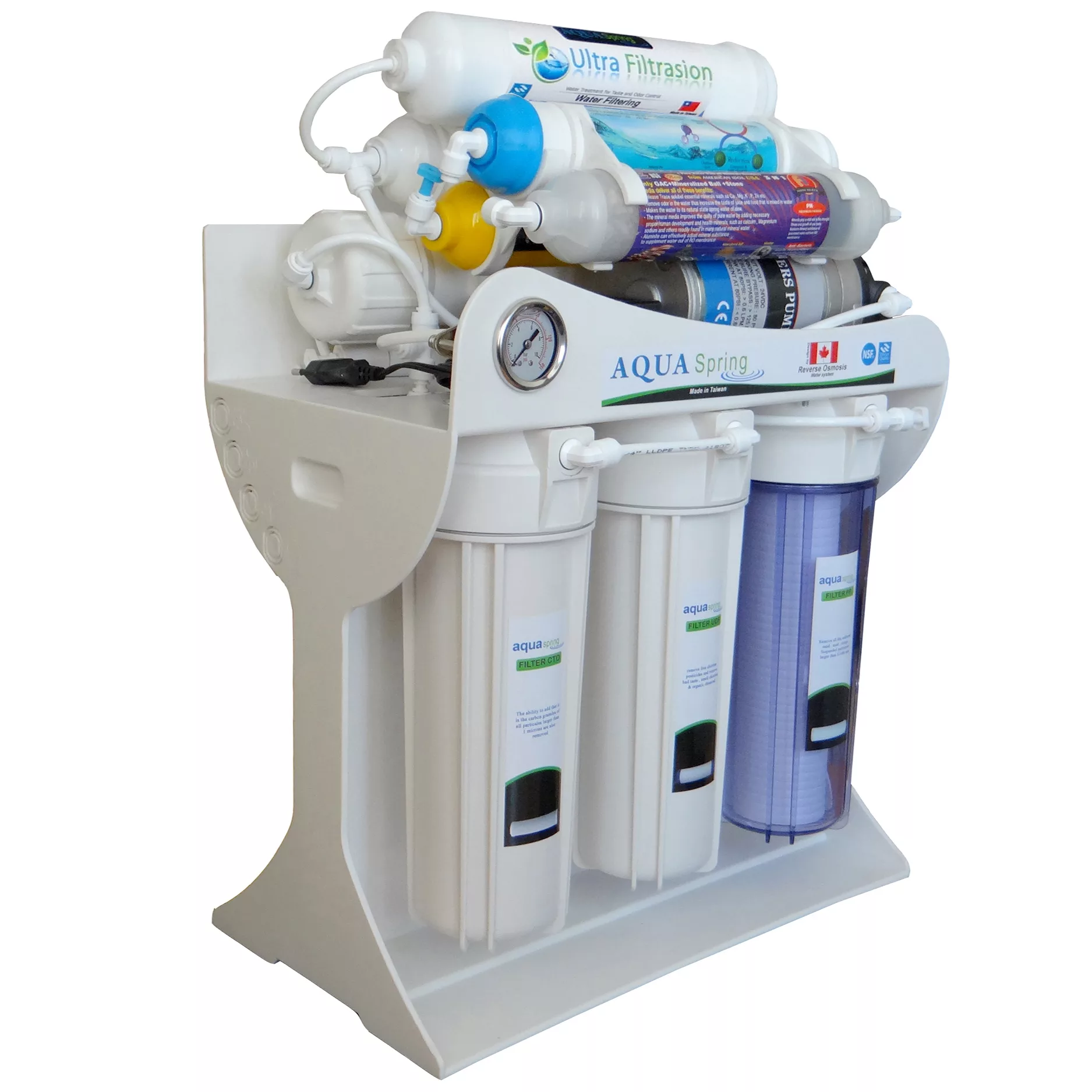 دستگاه تصفیه کننده آب آکوآ اسپرینگ مدل UF-SF4000 به همراه فیلتر رسوبگیر گلیتز