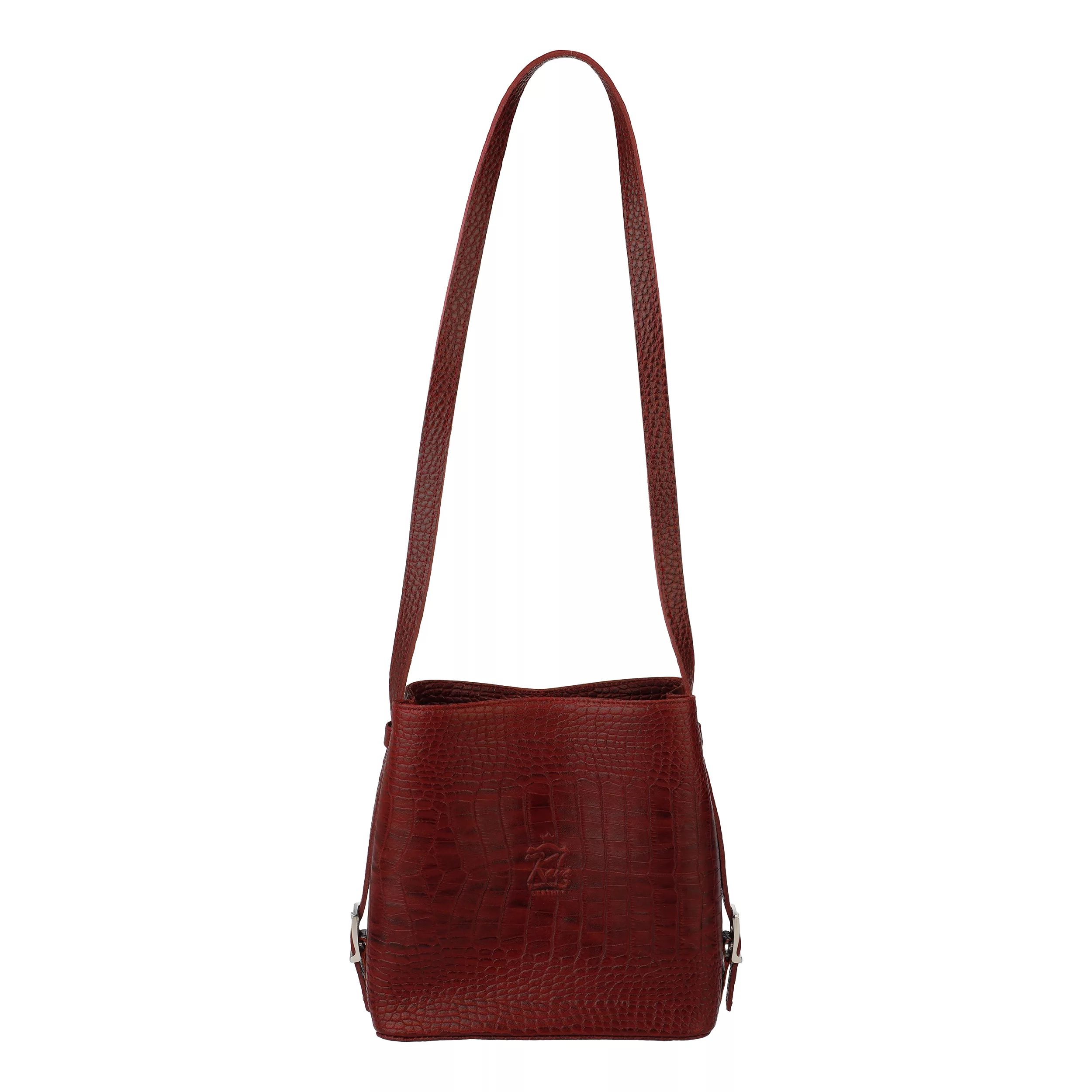 کیف رودوشی زنانه کایا چرم مدل K630-corco-crimson