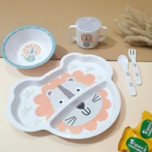 ظرف غذا کودک طرح شیر مجموعه 5 عددی