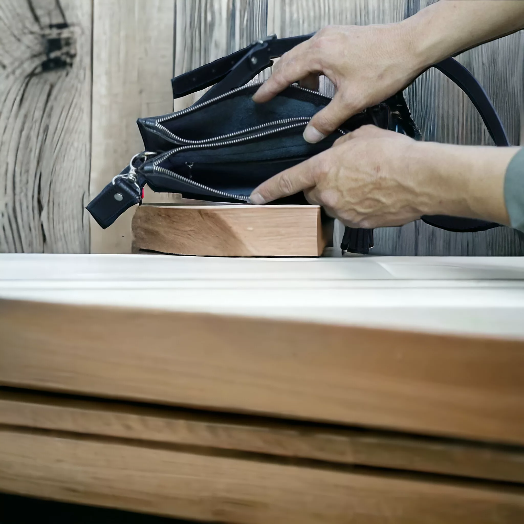 کیف دوشی زنانه چرم بارثاوا مدل 1392