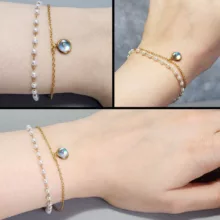 ساعت مچی عقربه ای زنانه اسکمی مدل 1620GD به همراه دستبند