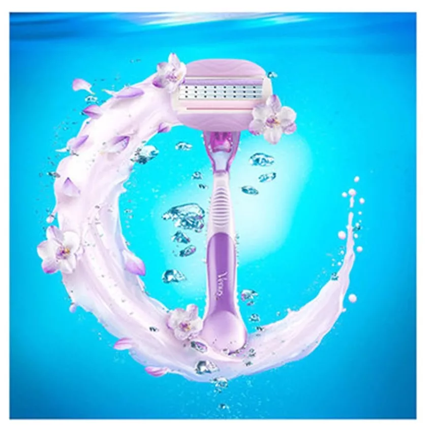 خود تراش ژیلت مدل Venus Comfortglide Breeze به همراه تیغ یدک بسته 6 عددی