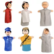 عروسک نمایشی شادی رویان مدل مشاغل کد 3 مجموعه 6 عددی