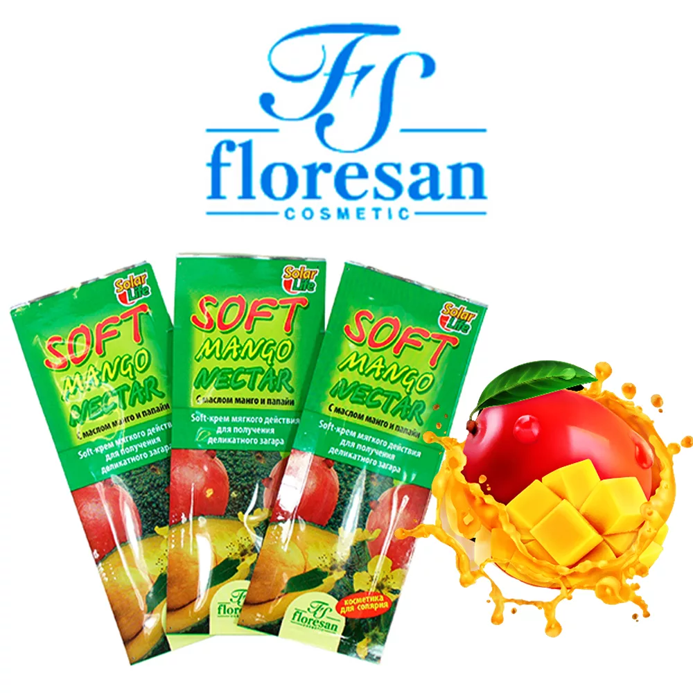 کرم برنز کننده فلورسان مدل SOFT MANGO NECTAR حجم 15 میلی لیتر بسته 6 عددی