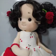 عروسک مدل یانا طرح گیلاس ارتفاع 40 سانتی متر