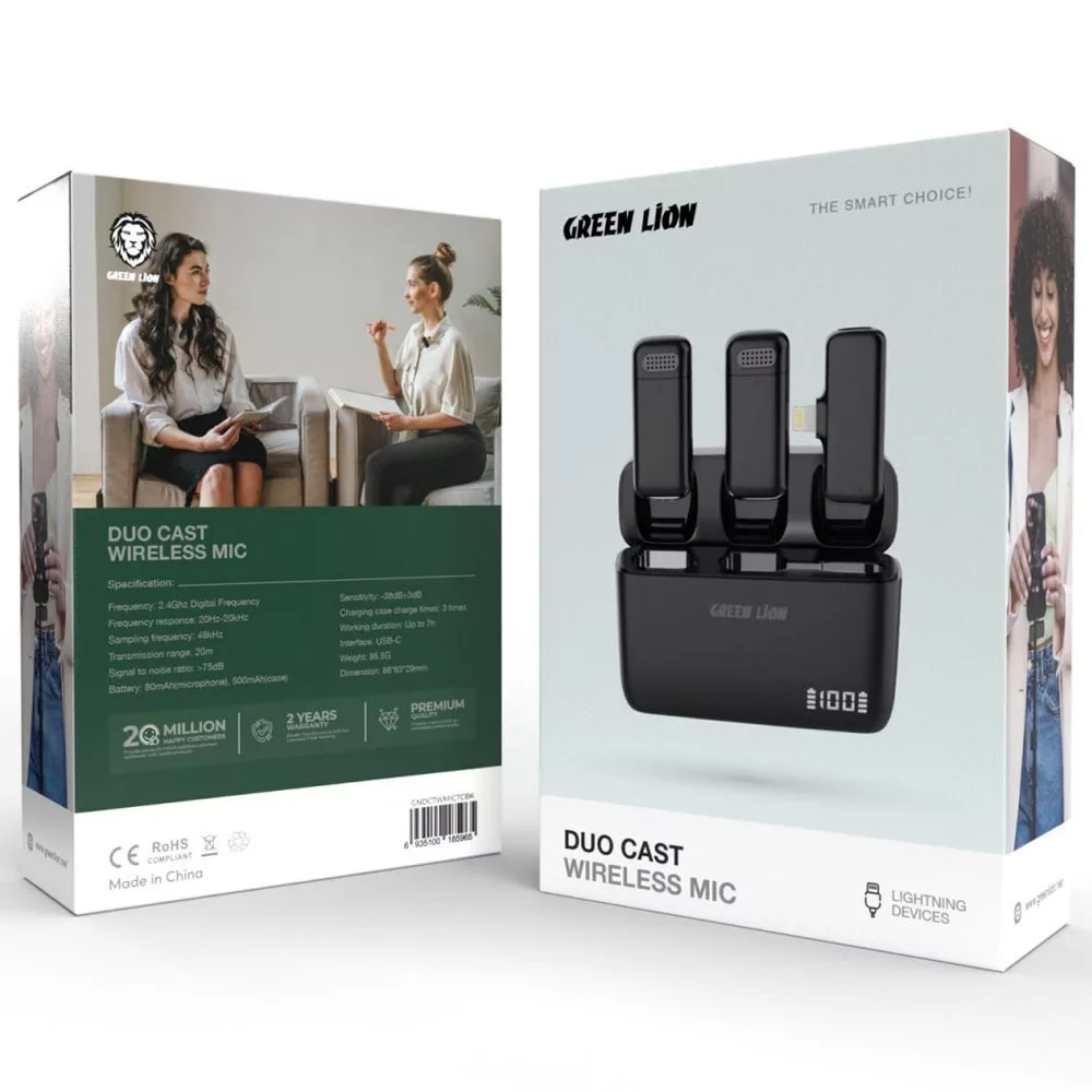 میکروفن یقه ای گرین لاین مدل  DUO Cast Type-C