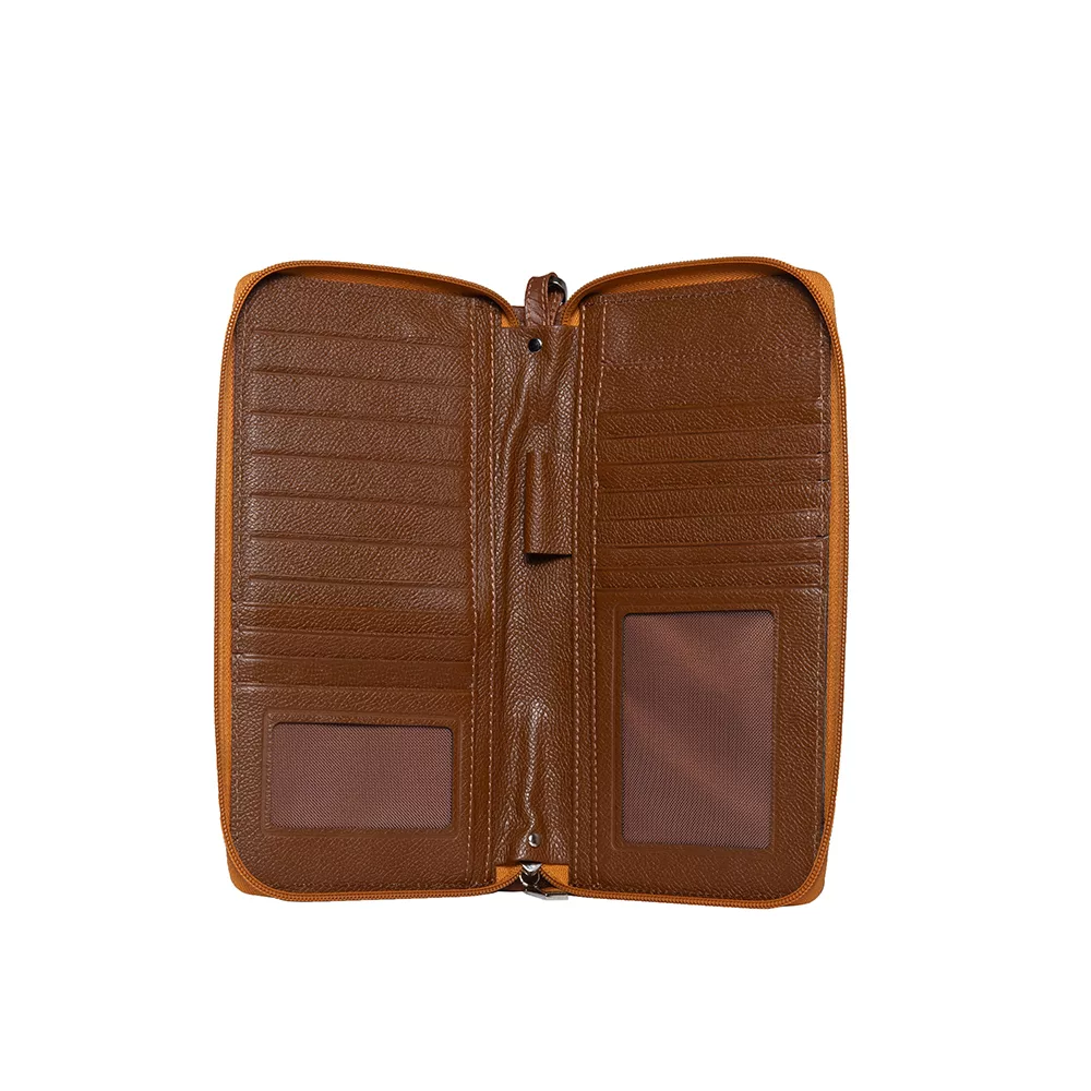 کیف دسته چک خانه چرم تبریز مدل دور زیپ