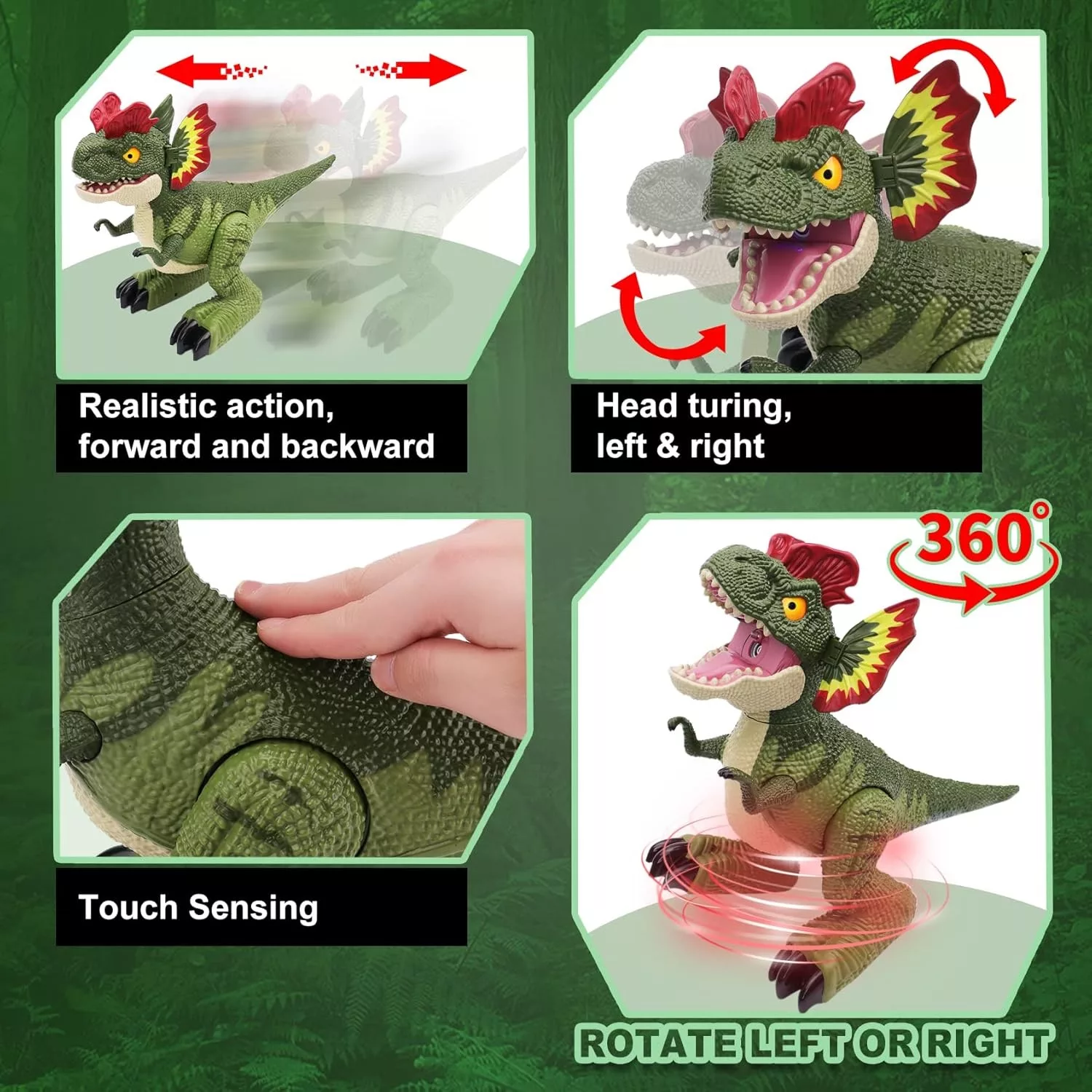ربات کنترلی مدل دایناسور دودزا طرح Dilophosaurus