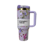 تراول ماگ مدل دسته دار گل دار کد QUENCHER H20 TUMBLER گنجایش 1.18 لیتر