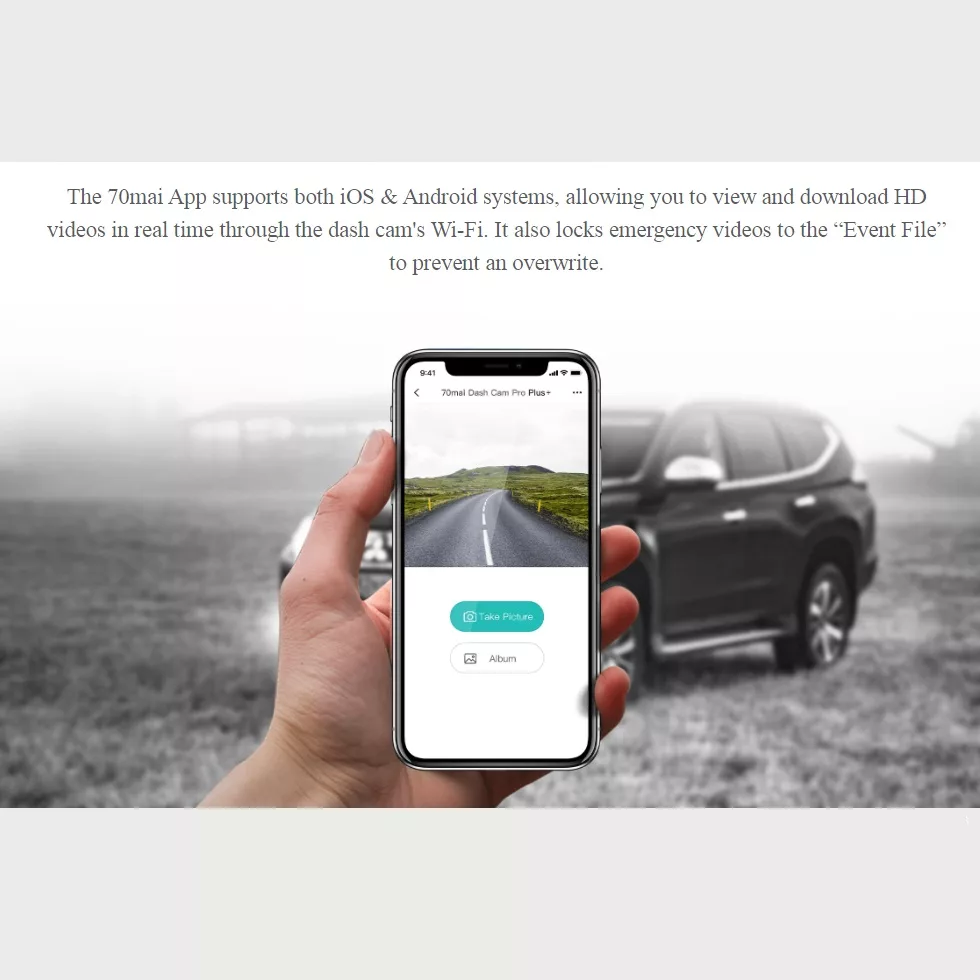 دوربین فیلم برداری خودرو سوِنتی مِی مدل Dash cam Pro Plus + Rear cam Set (Rco6) A500S